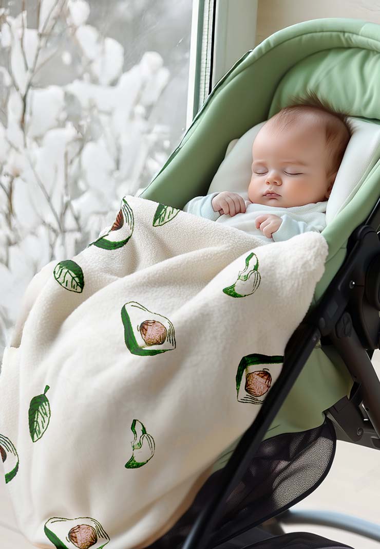 Плед для новорожденного "Авокадо" фото