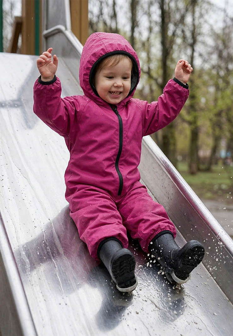 Непромокаемый комбинезон для девочки фото