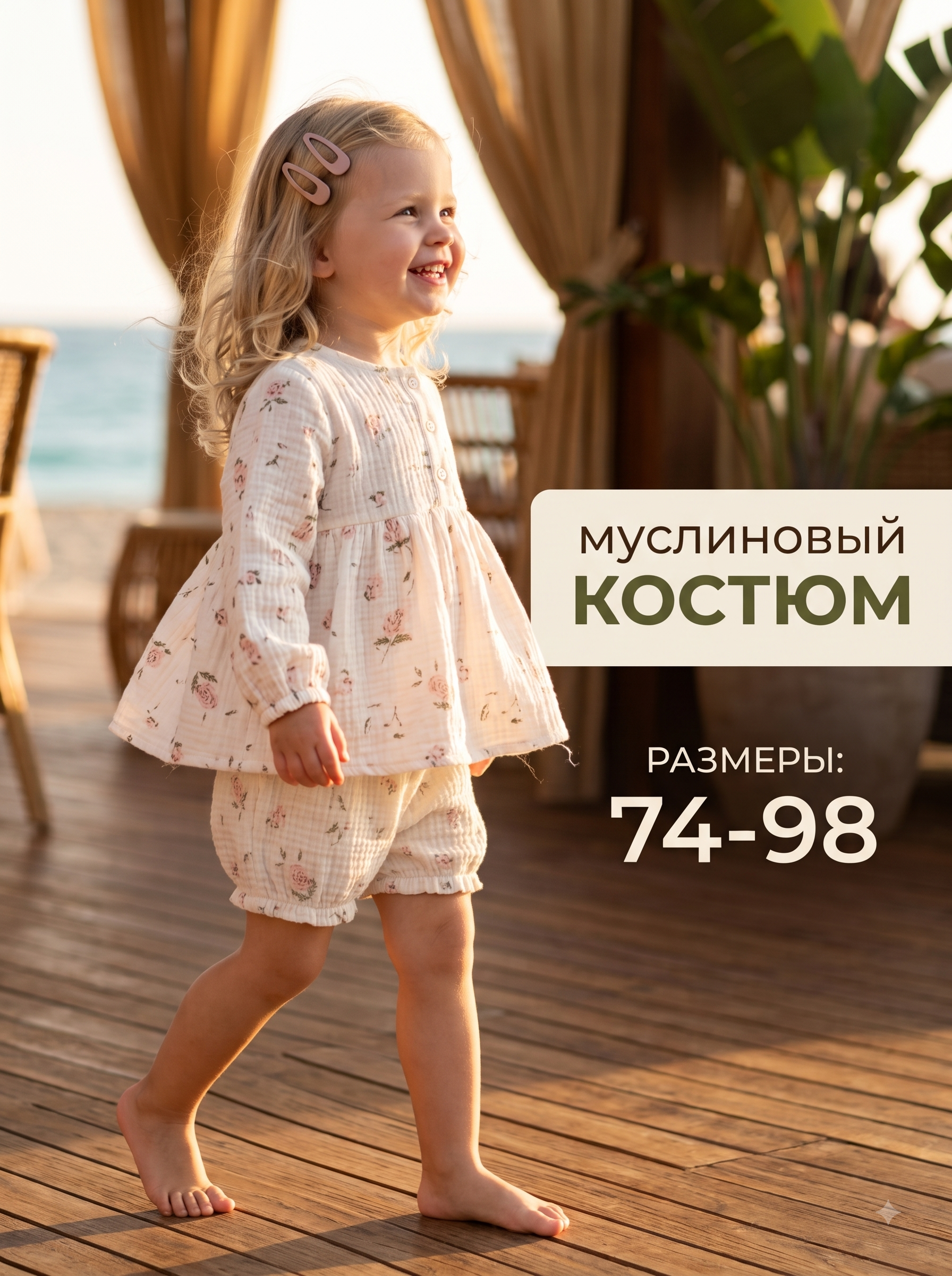 одежда из муслина для девочки "Сакура" фото