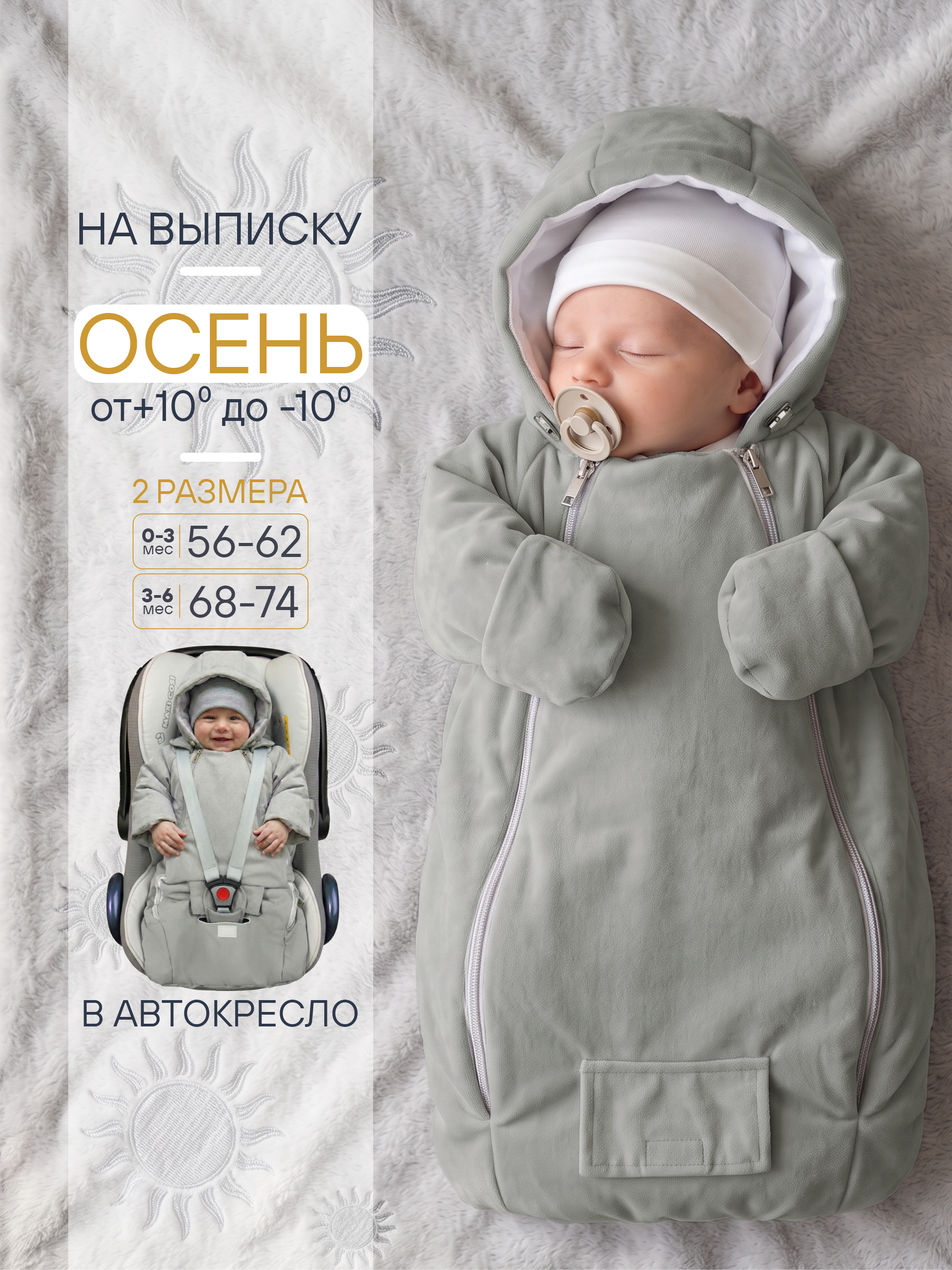 Комбинезон для новорожденных демисезонный на выписку фото