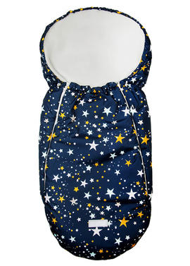 Меховой конверт в коляску "Орион" синий фото