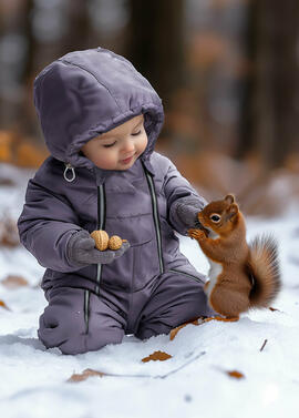 Зимний комбинезон для новорожденного "Байкал" фото 