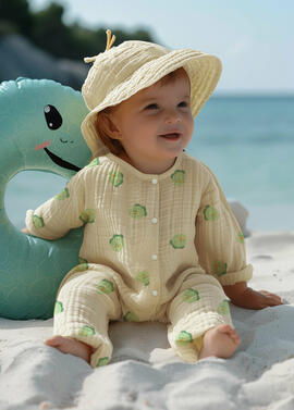 Комбинезон для новорожденного из муслина "Токио" фото