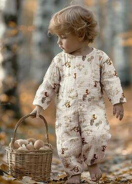 Комбинезон на лето для малыша из муслина "Токио" фото