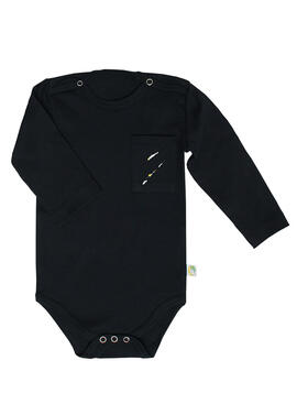 Детский боди черный Лео фото