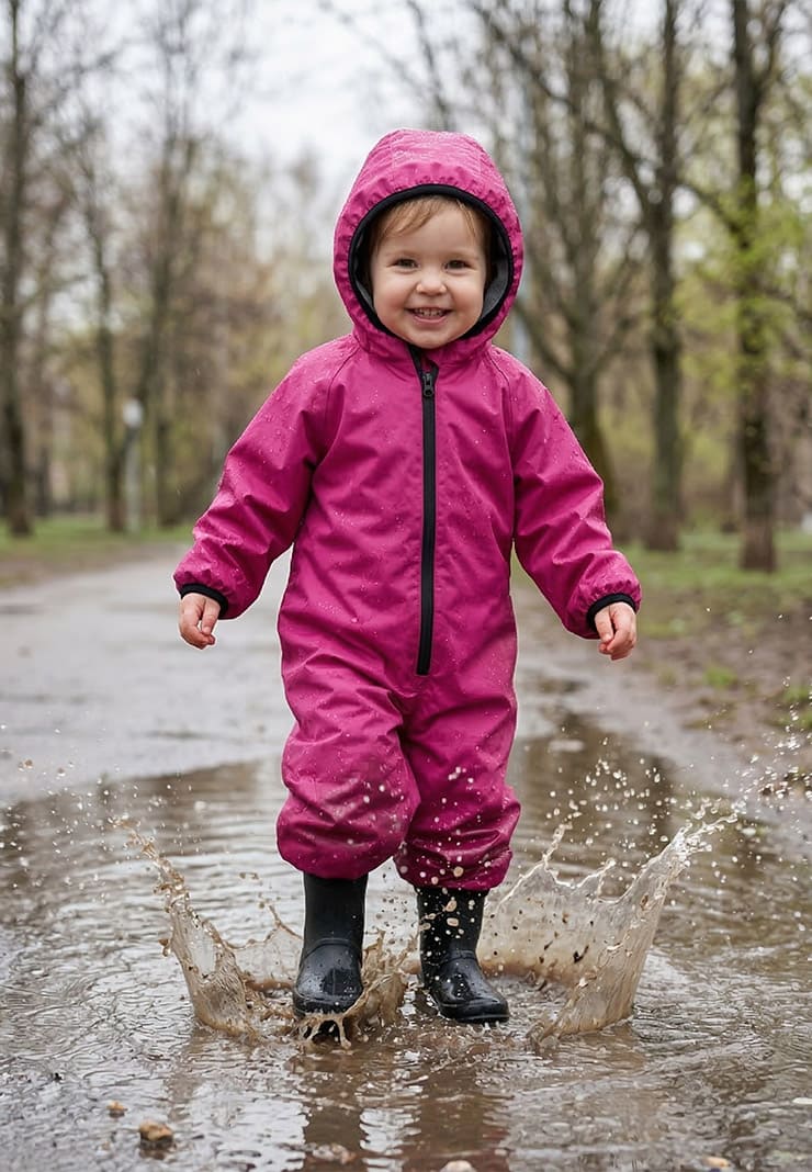 Непромокаемый комбинезон для девочки фото