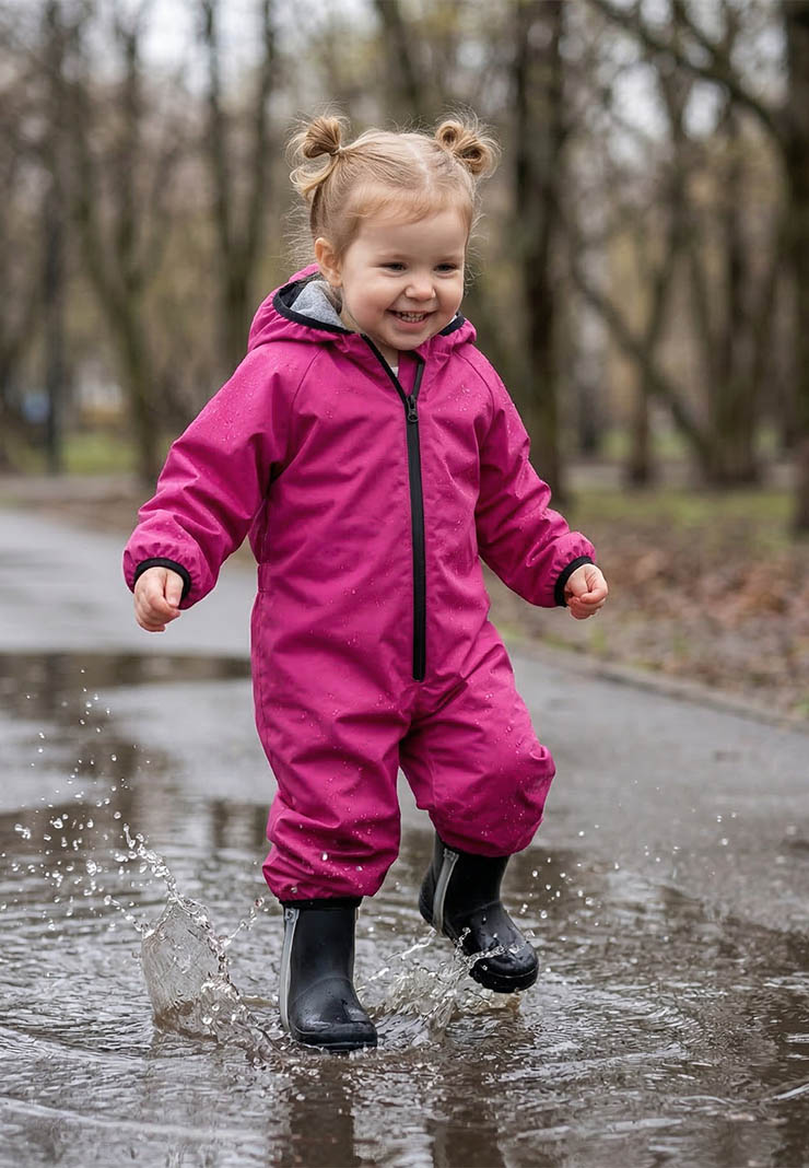 Непромокаемый комбинезон для девочки фото