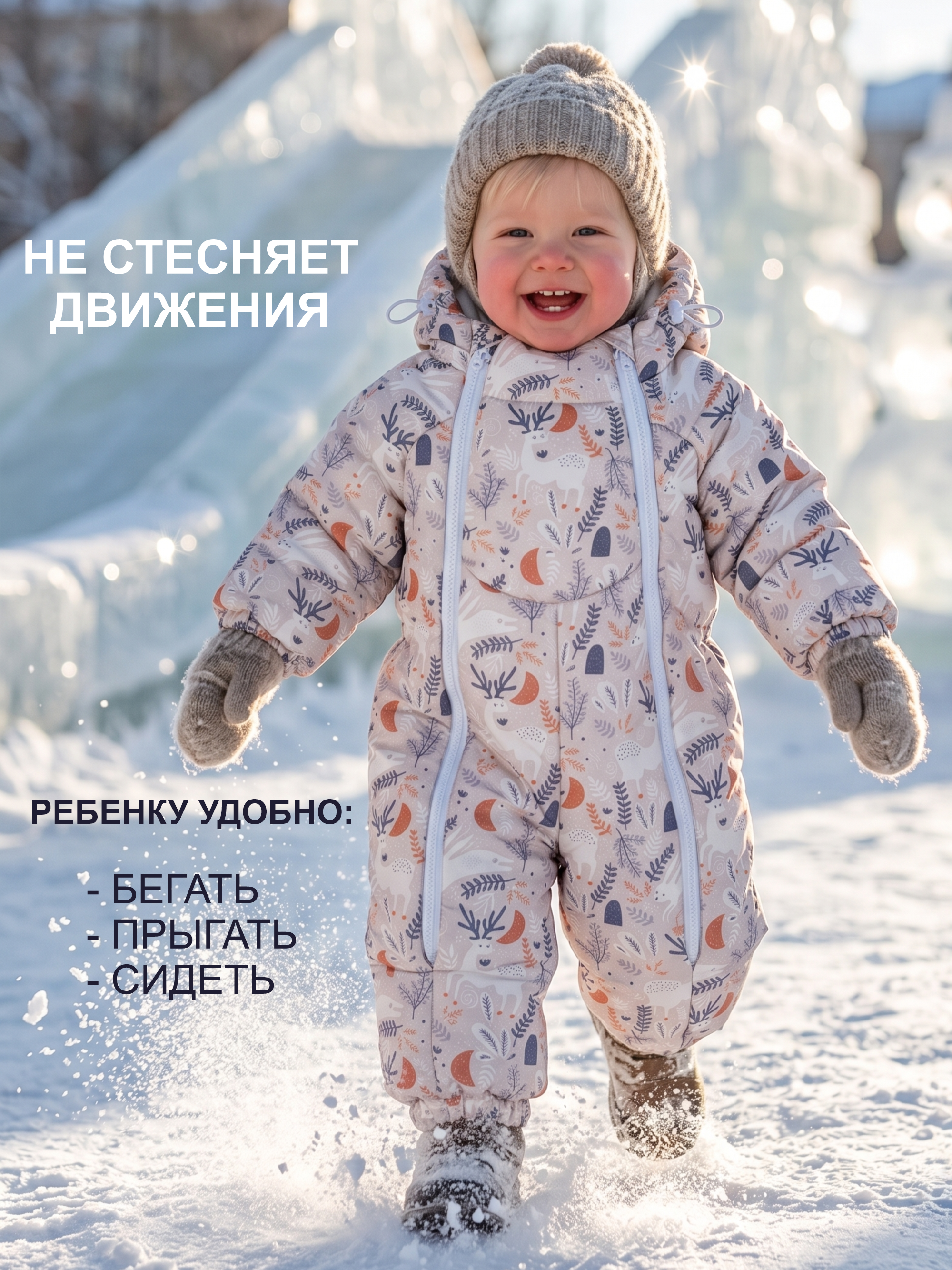 Зимний комбинезон для новорожденного "Саяны" фото