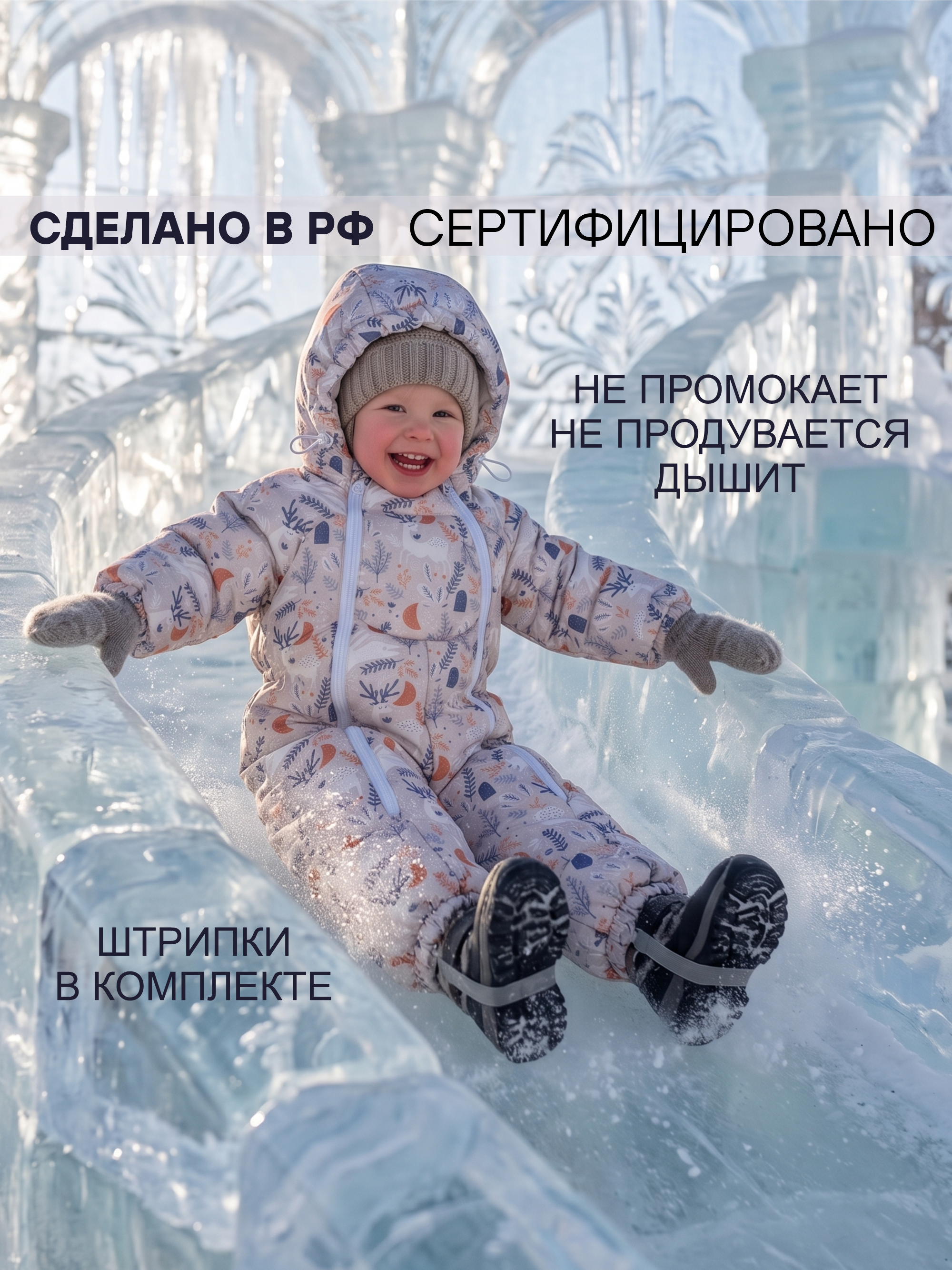 Зимний комбинезон для новорожденного "Саяны" фото