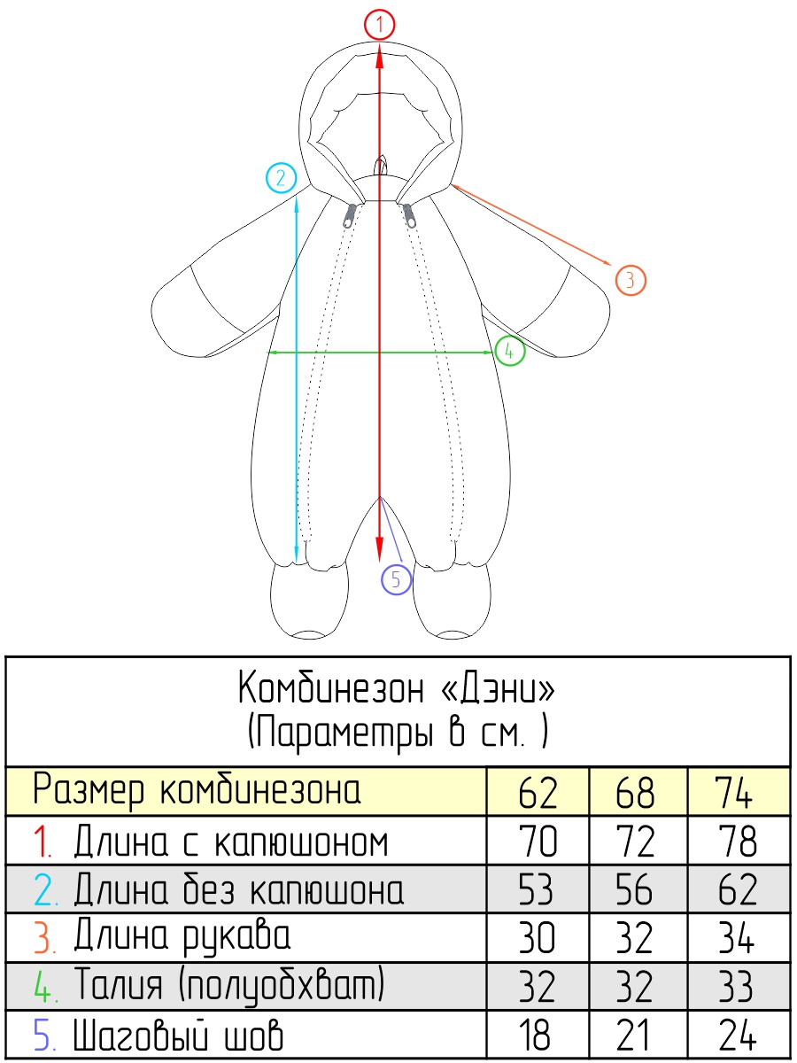 Комбинезон для новорожденного на осень "Дэни" фото