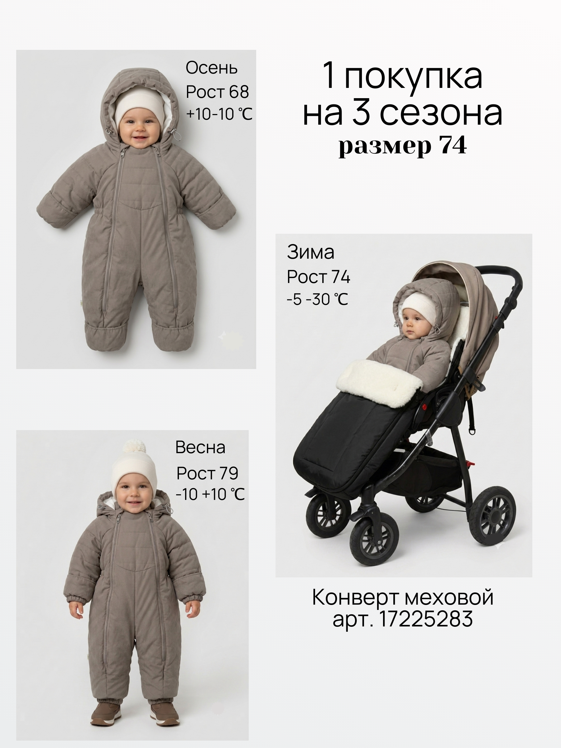 Демисезонный комбинезон для малыша "Галактика 2.0" фото