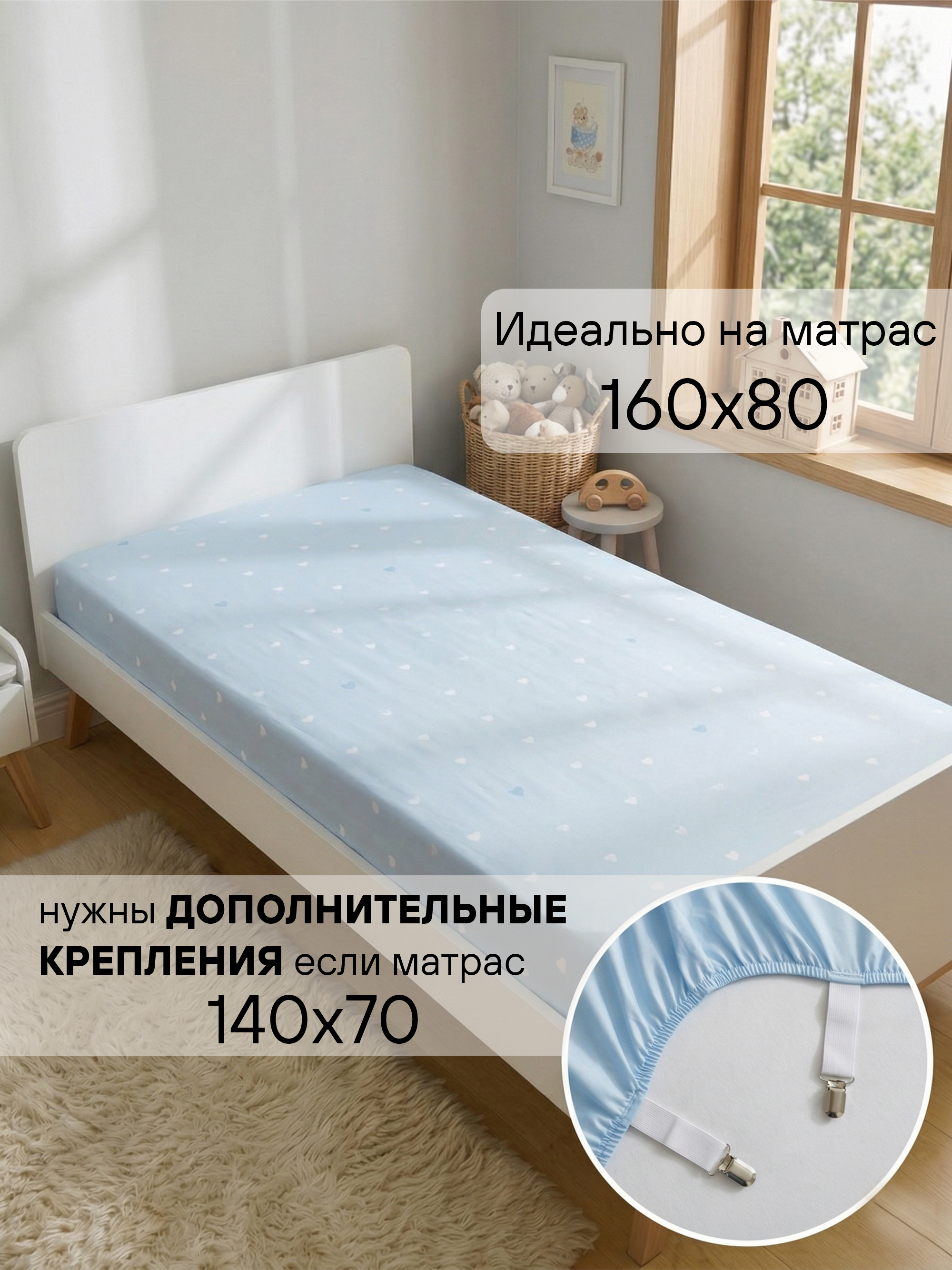 Детское постельное белье из сатина "Мишка" фото
