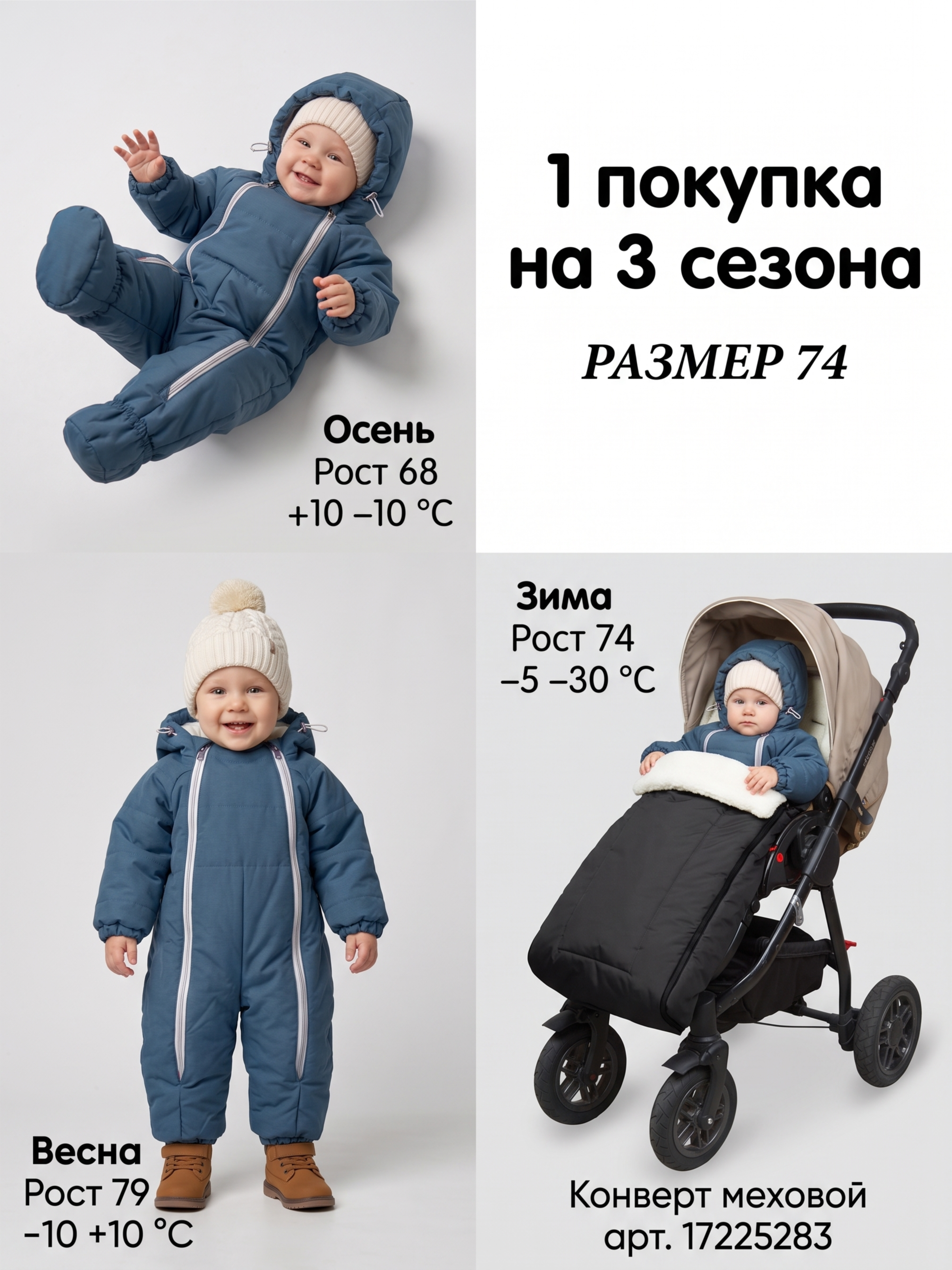Демисезонный комбинезон детский фото