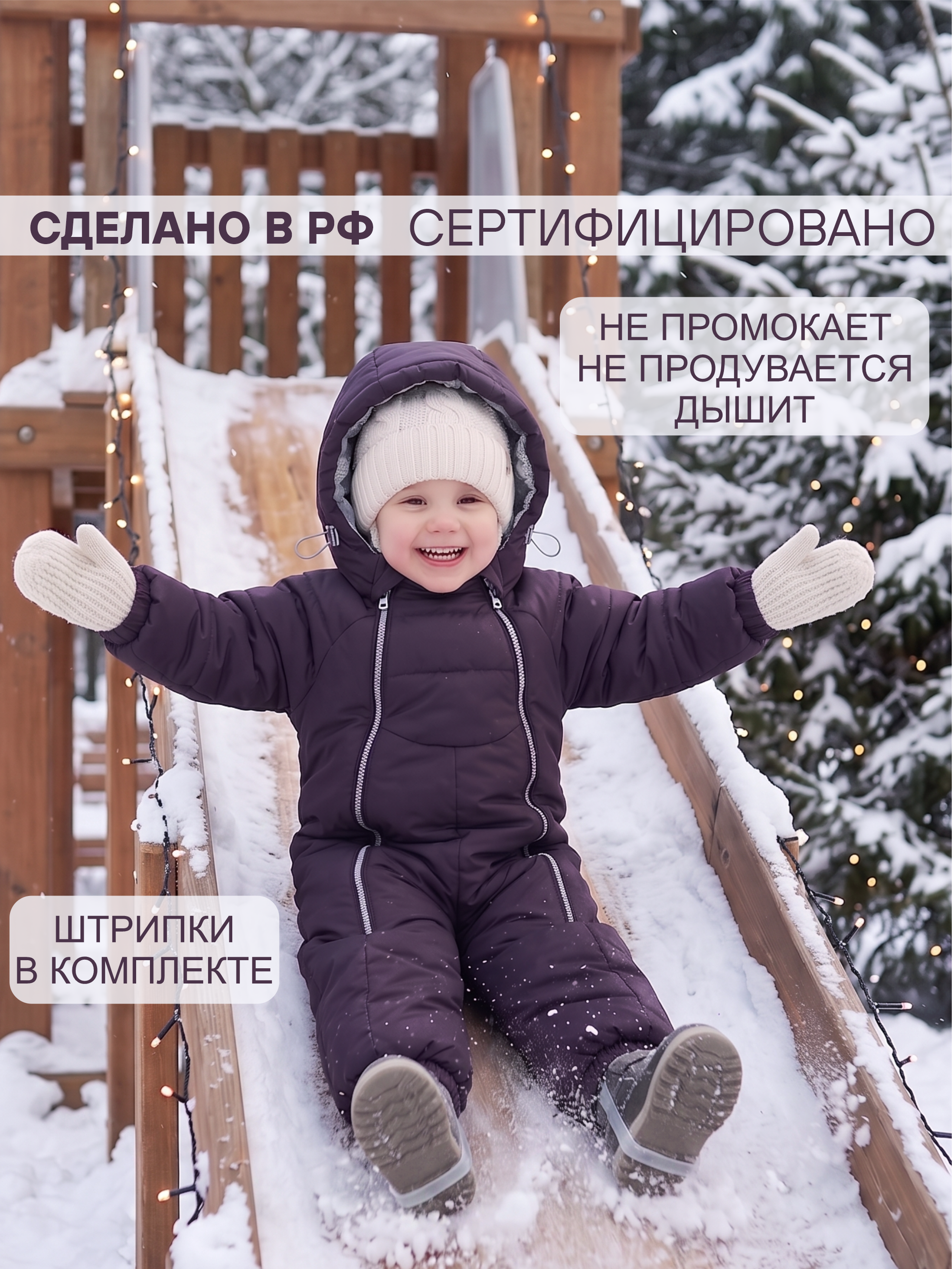 Зимний комбинезон для новорожденного "Байкал" фото 1