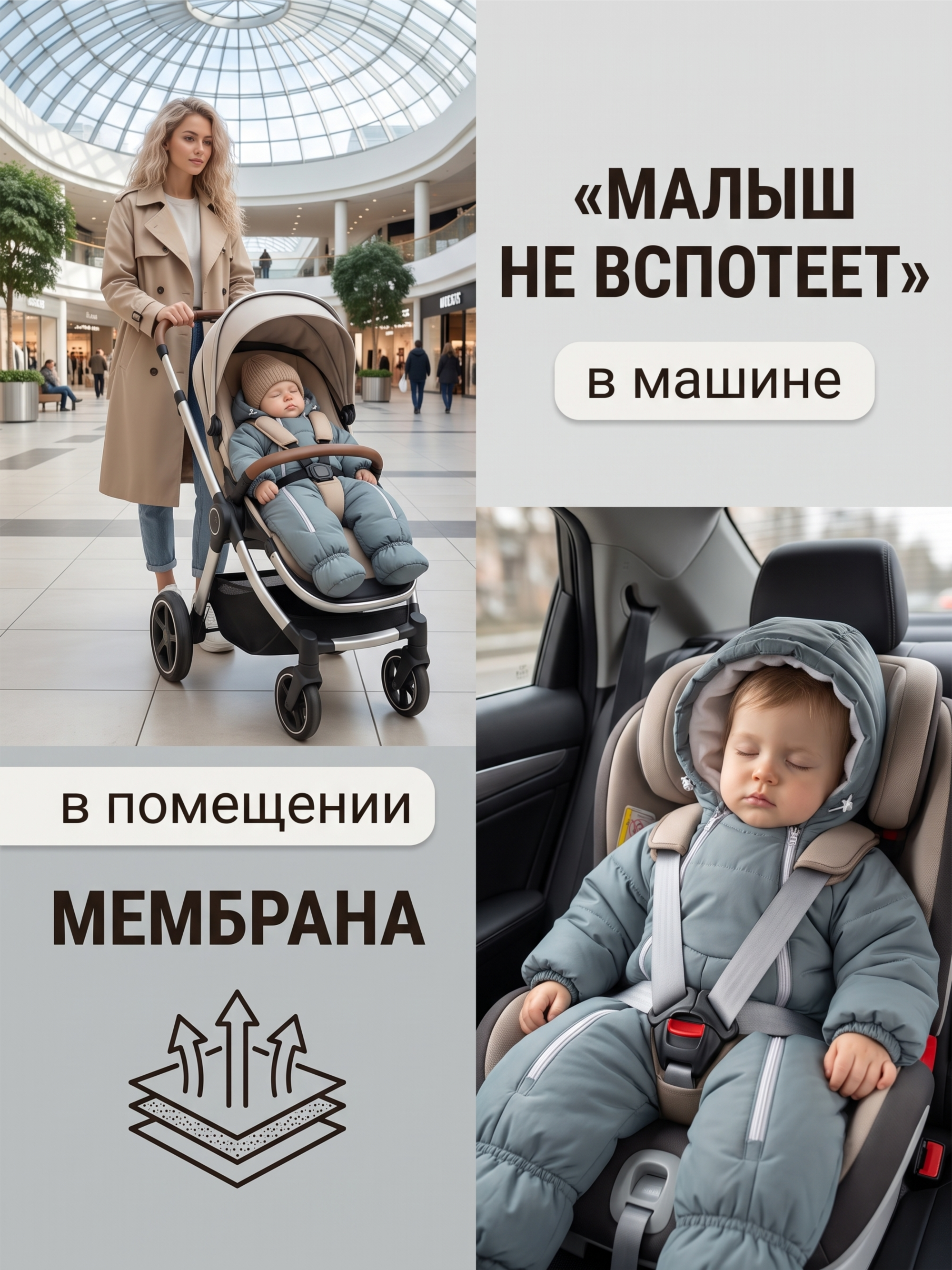 Комбинезон для новорожденных на осень Галактика 2.0 фото