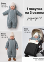 Комбинезон для новорожденных на осень Галактика 2.0 фото