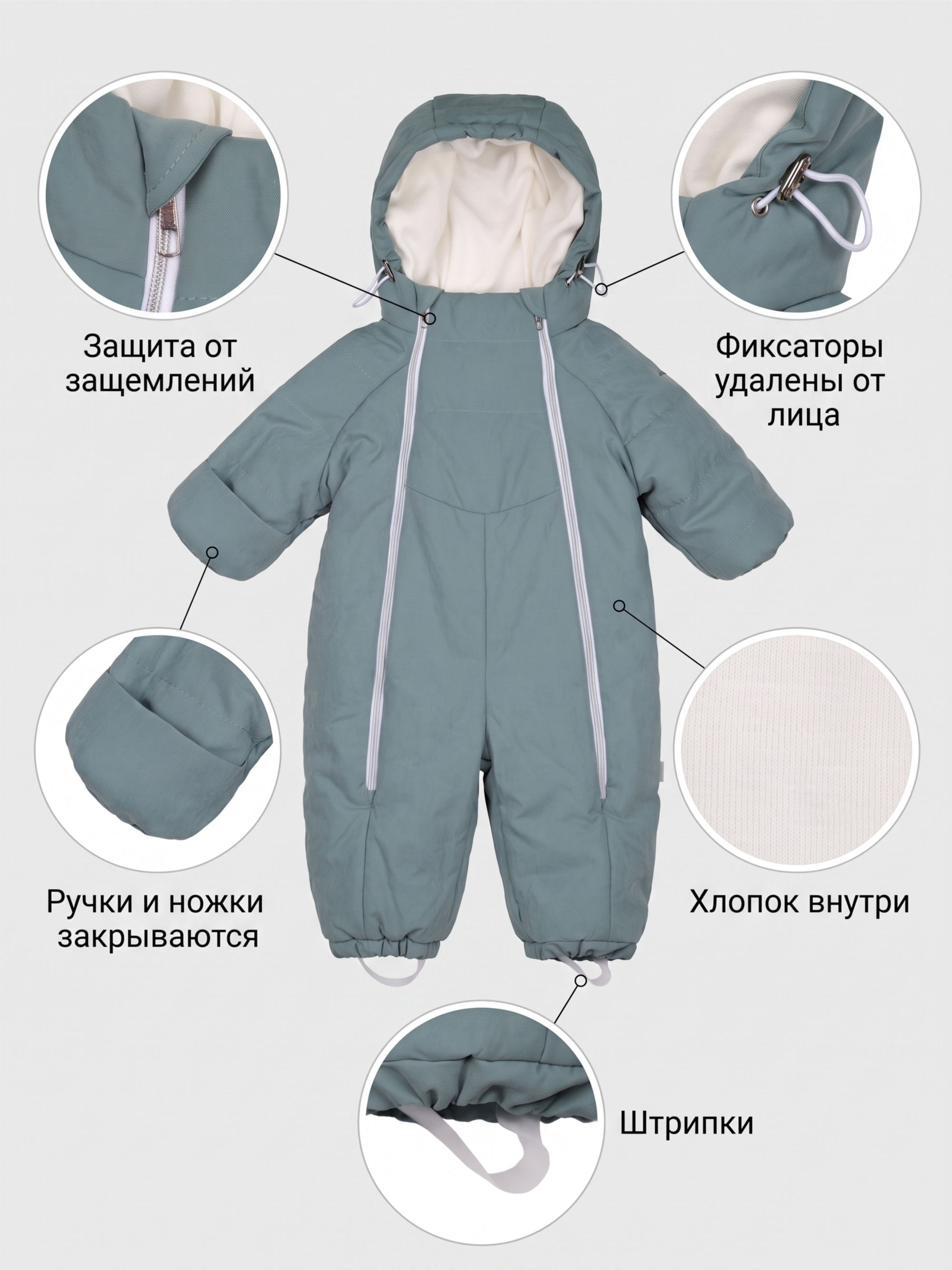Комбинезон для новорожденных на осень Галактика 2.0 фото