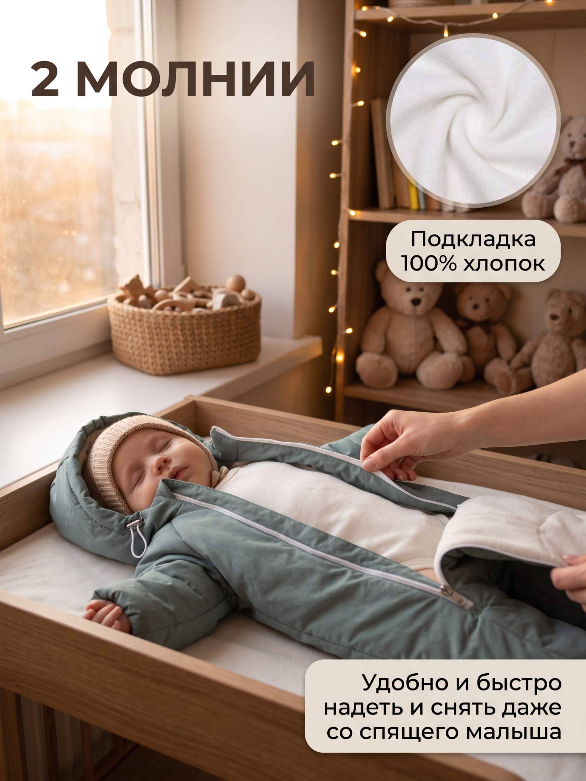 Комбинезон для новорожденных на осень Галактика 2.0 фото