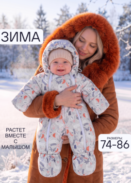 Зимний комбинезон для новорожденного "Саяны" фото