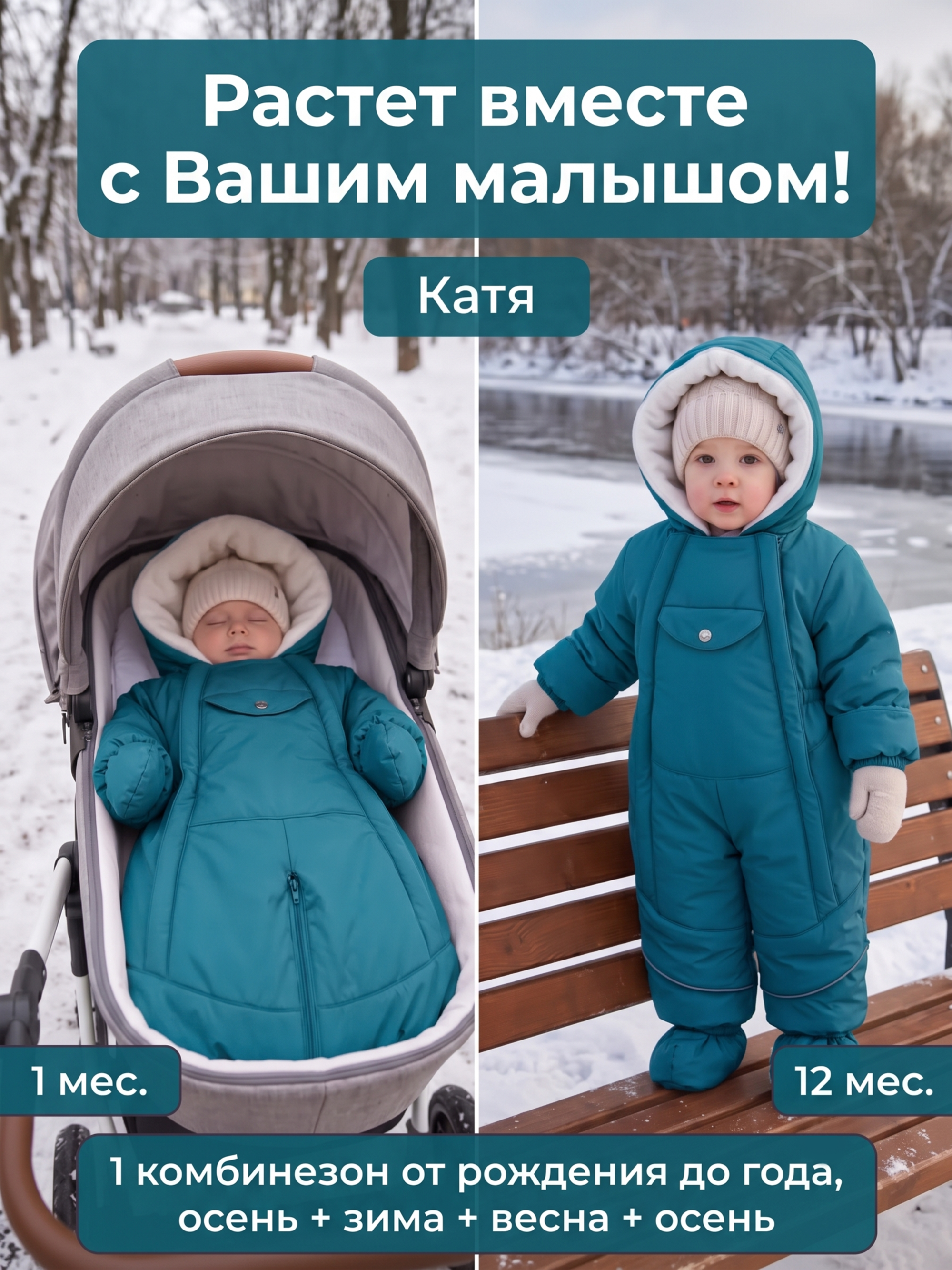 Комбинезон-трансформер для новорожденных фото