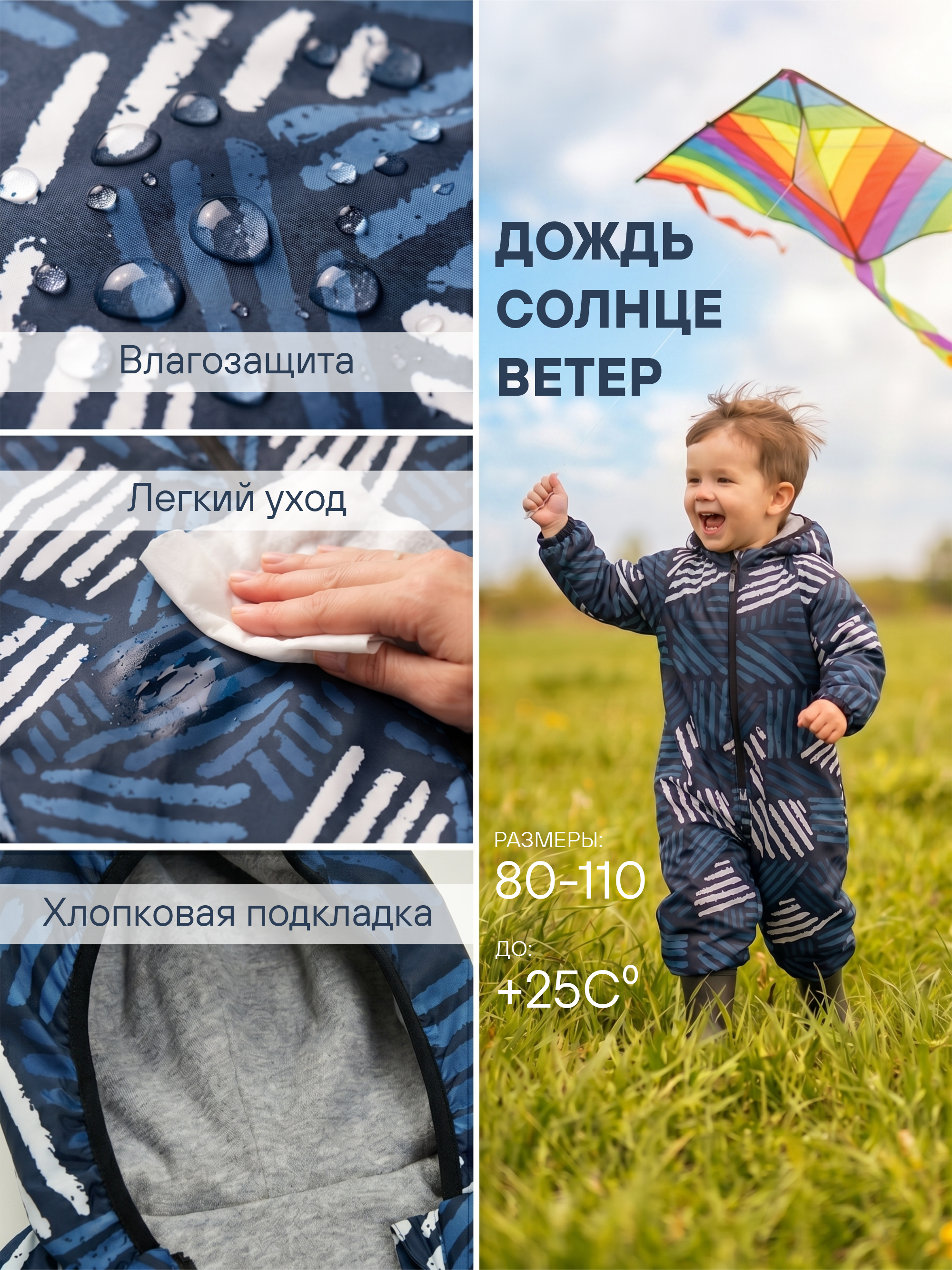 Непромокаемый комбинезон - дождевик "Муссон 2.0"
