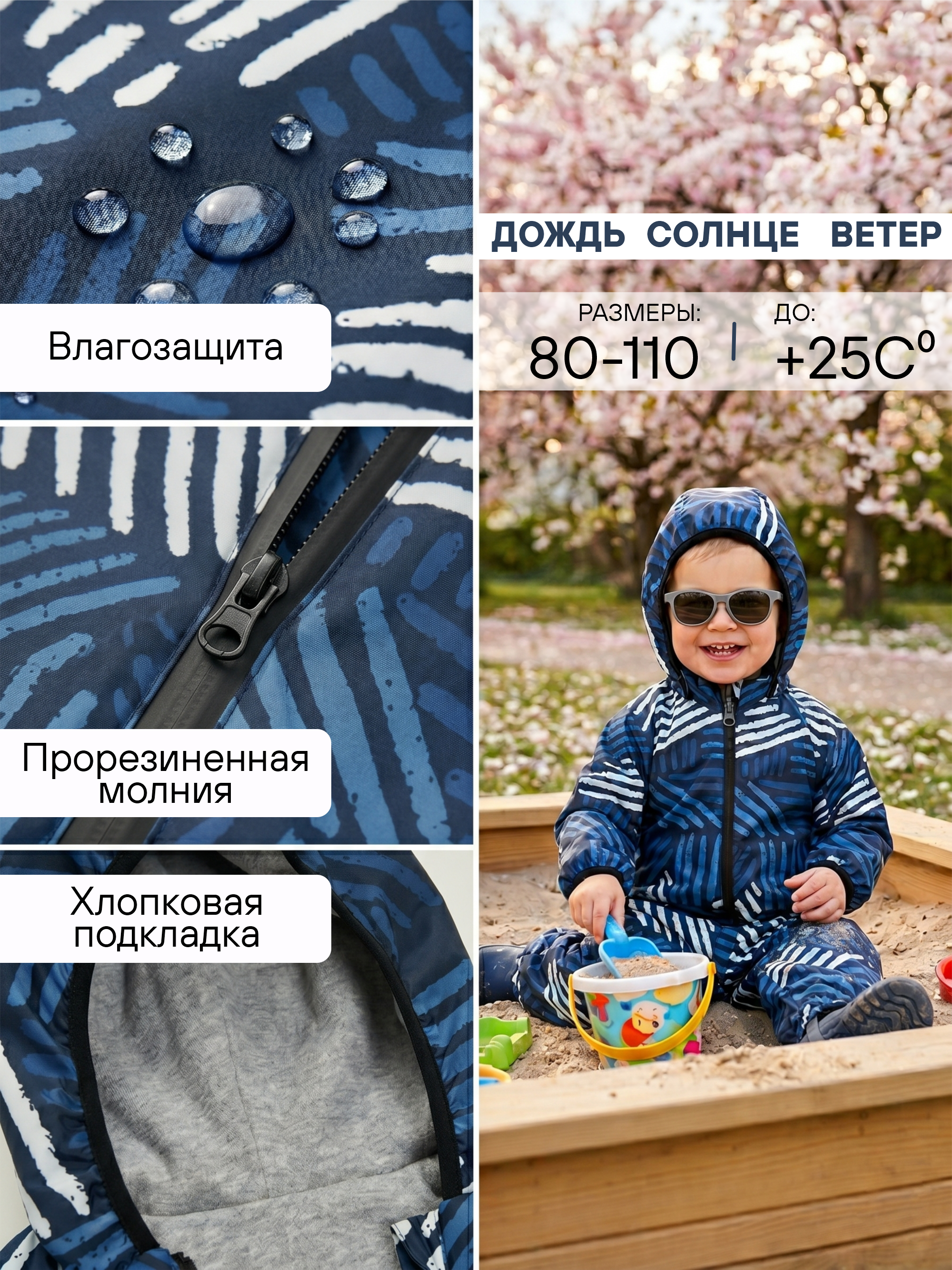 Непромокаемый комбинезон - дождевик "Муссон 2.0"