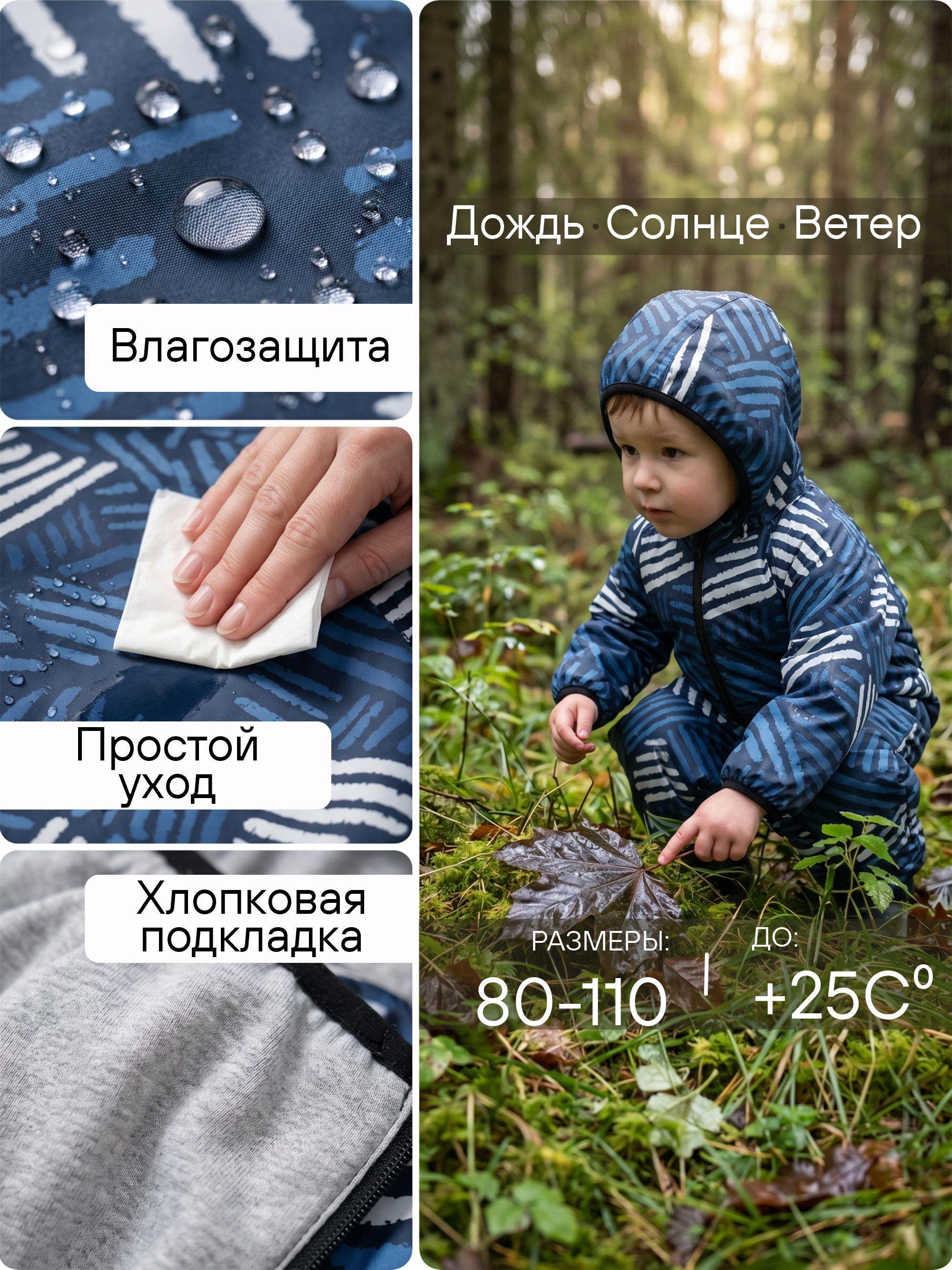 Непромокаемый комбинезон - дождевик "Муссон 2.0"