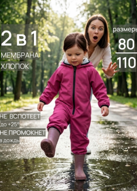 Непромокаемый комбинезон для девочки фото