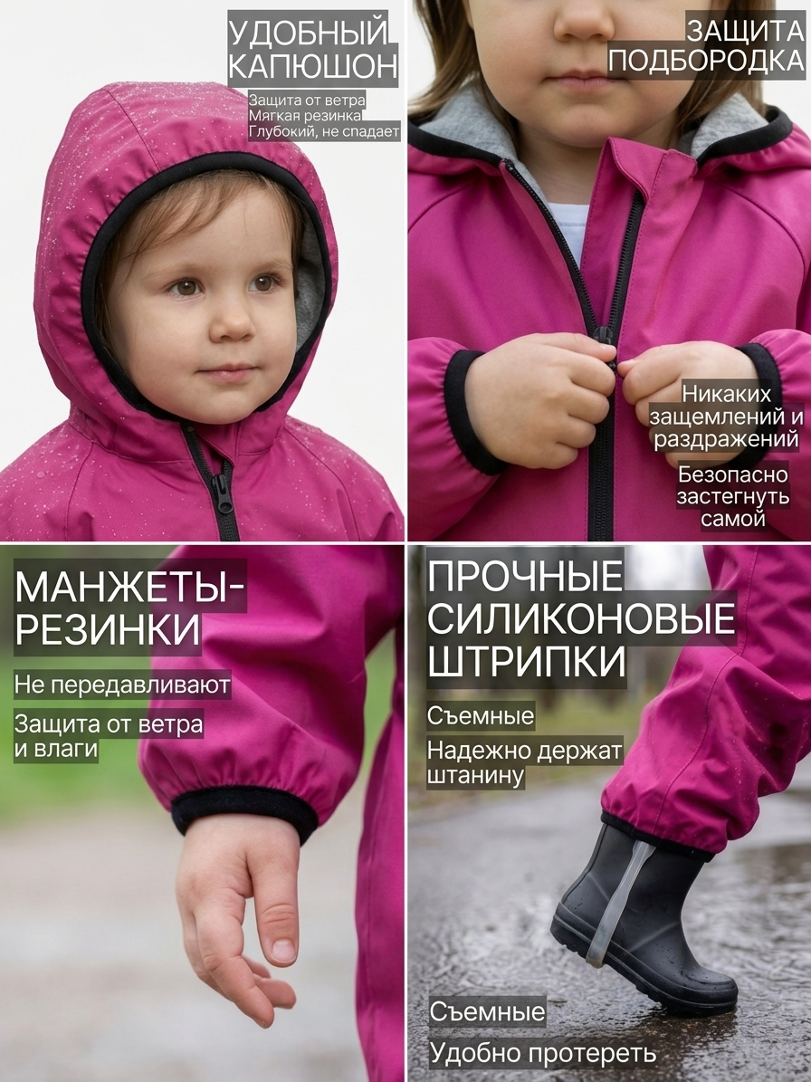 Непромокаемый комбинезон для девочки фото