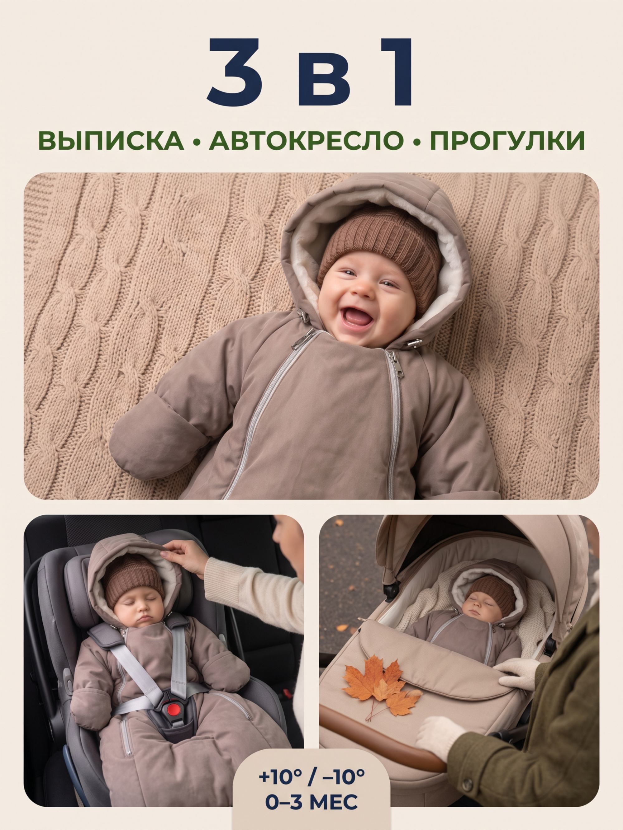 Конверт на выписку демисезонный Уно фото 1