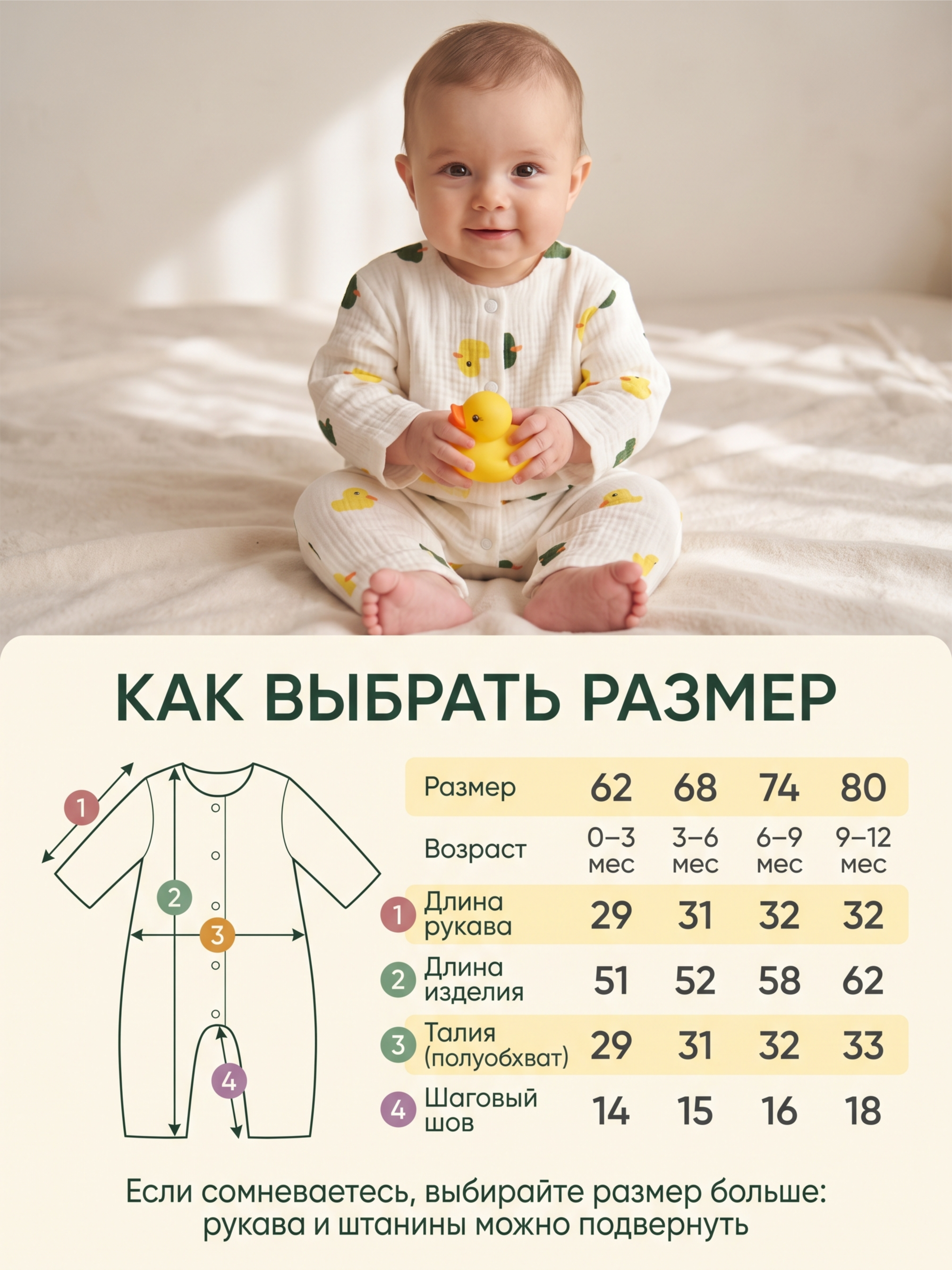 Комбинезон для малыша на лето фото